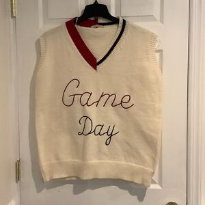 LALAVON Men’s “Game Day” Football Sunday Hockey Sports Preppy Sweater Vest S